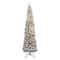 8ft. Pre-Lit Flocked Pencil Artificial Christmas Tree with Clear LED Lights